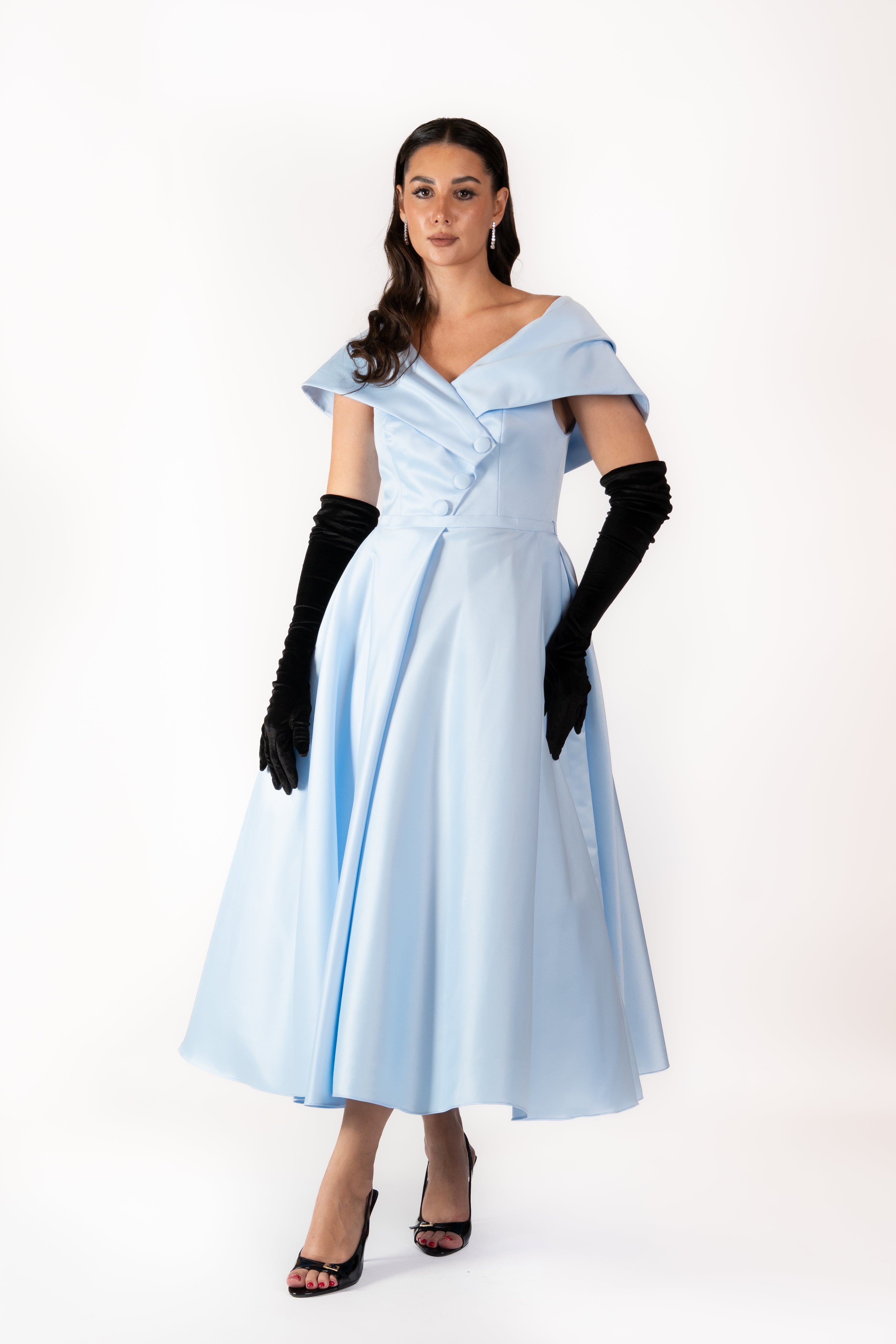 Vintage-Inspired Midi Dress