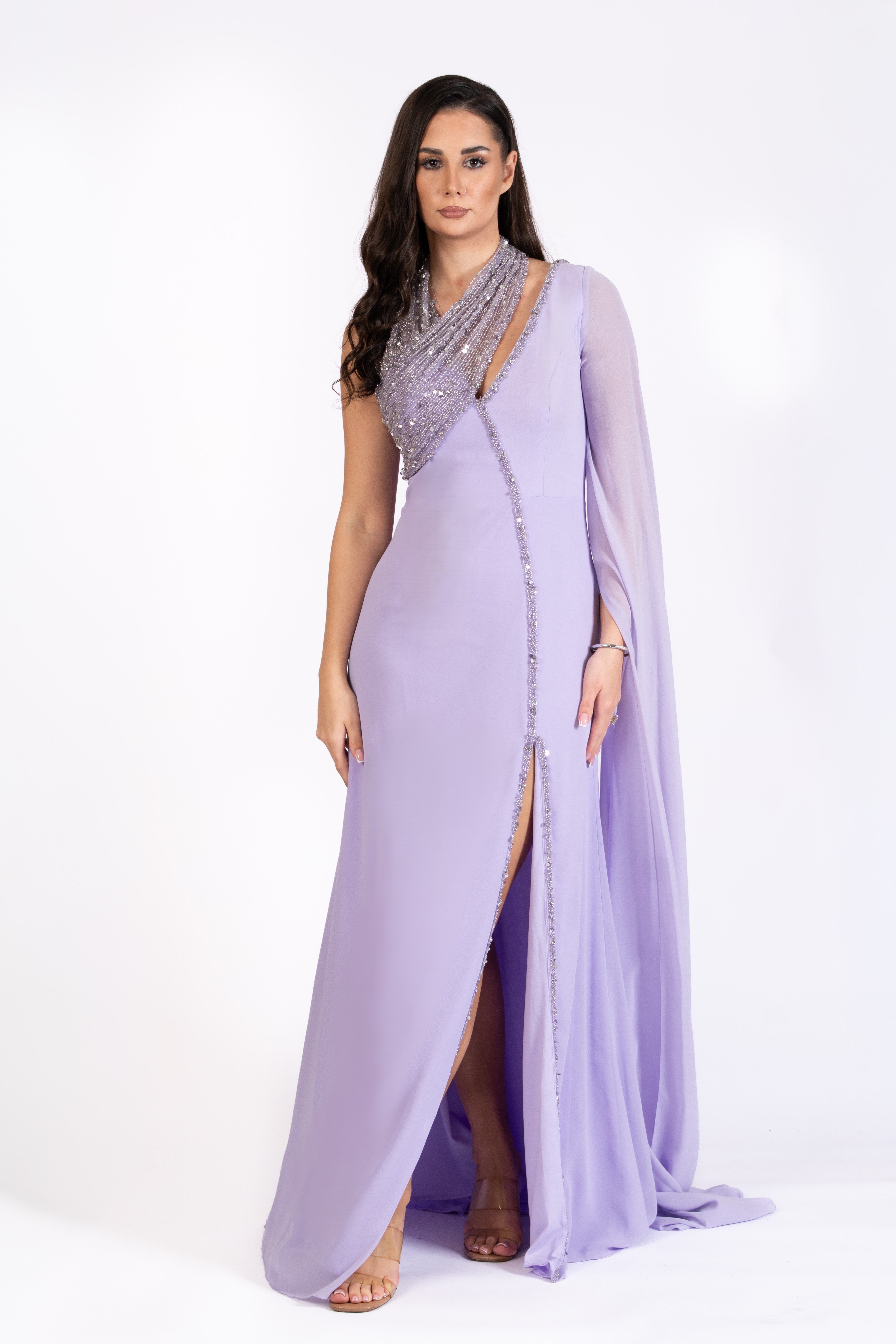 Elegance One-Shoulder Drape Gown