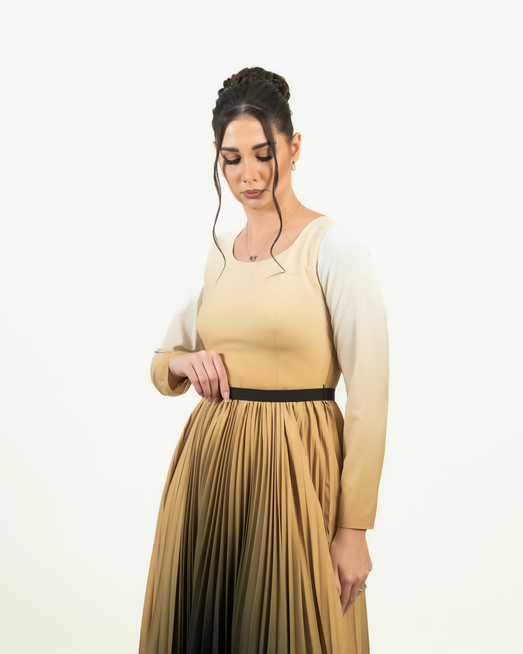 The Chic Modest Satin Dress