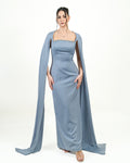 The Cape Gown Satin Evening Dress