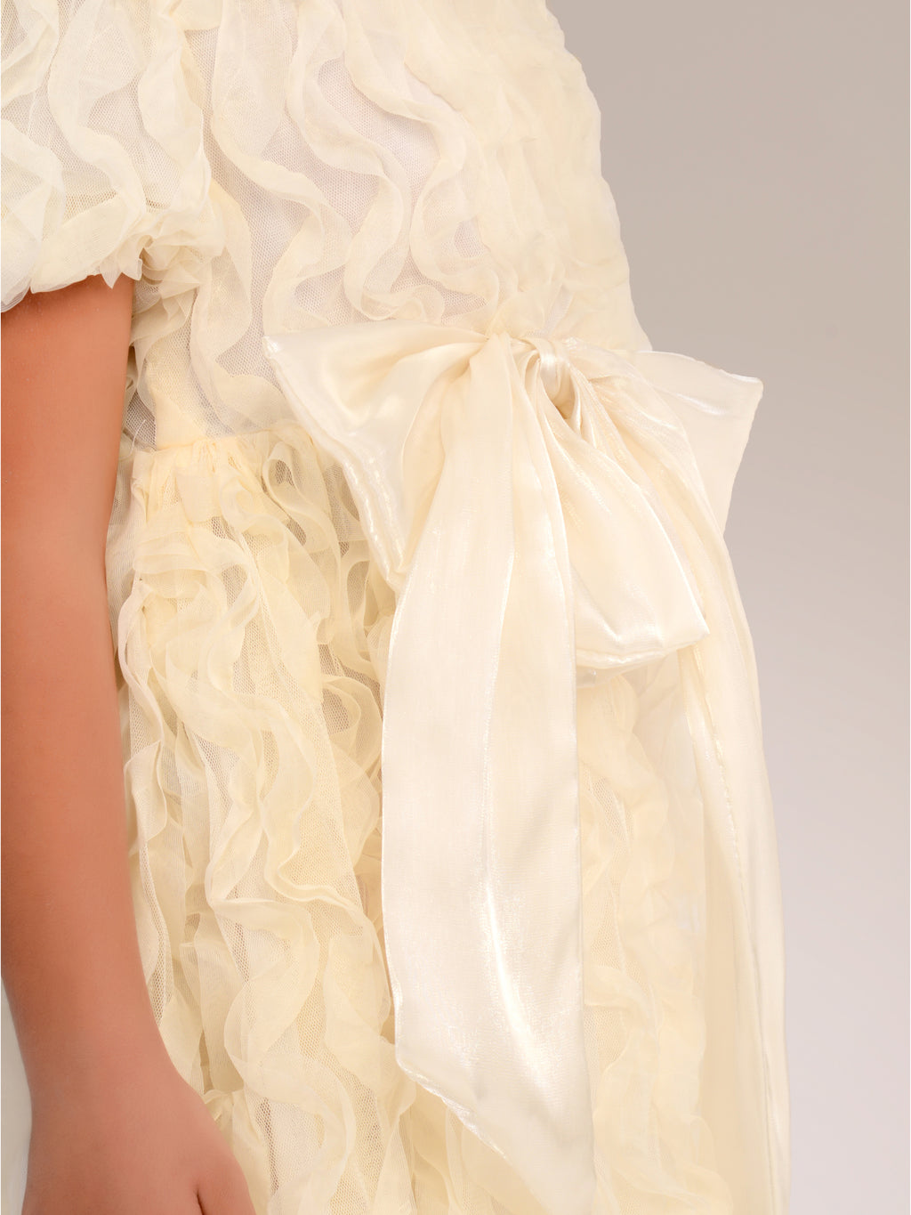 The Little Swan Textured Girls Dress