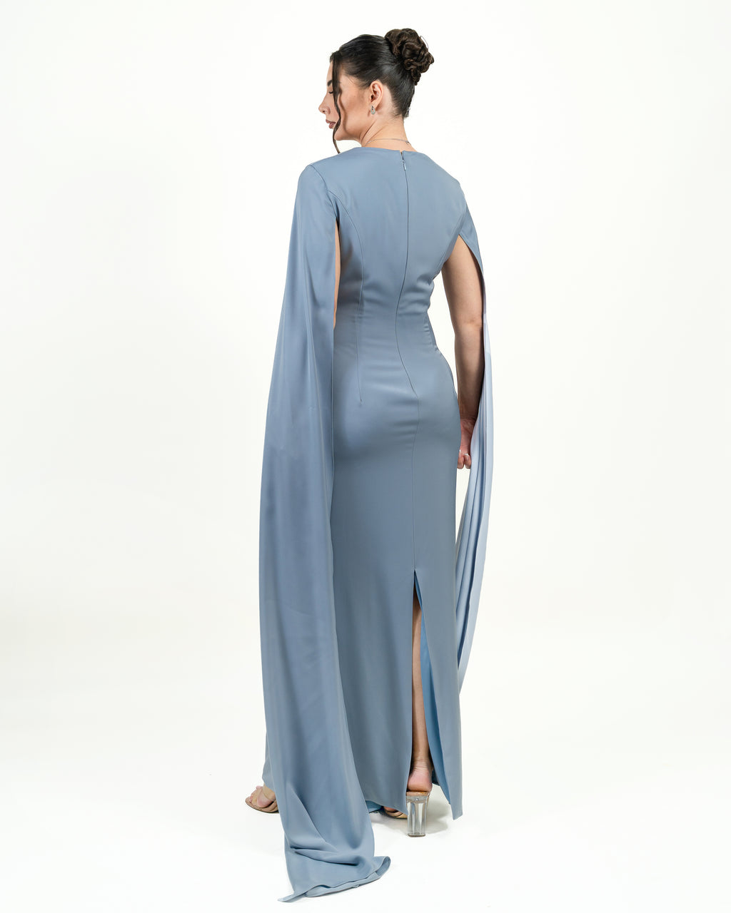 The Cape Gown Satin Evening Dress