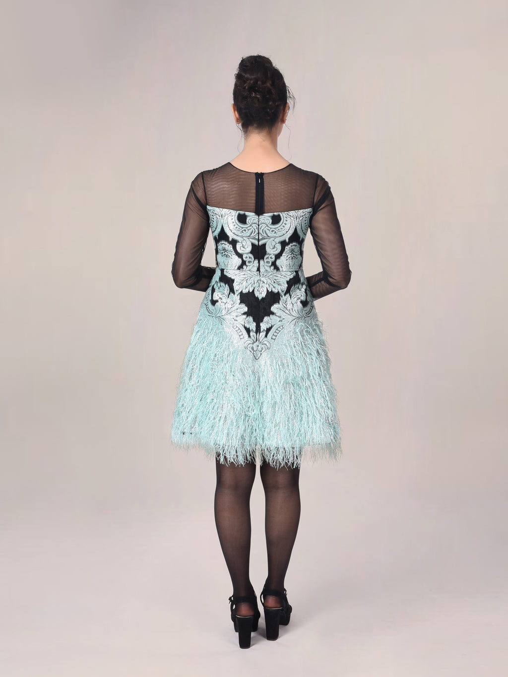 Fringe Embroidered Cocktail dress