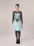Fringe Embroidered Cocktail dress