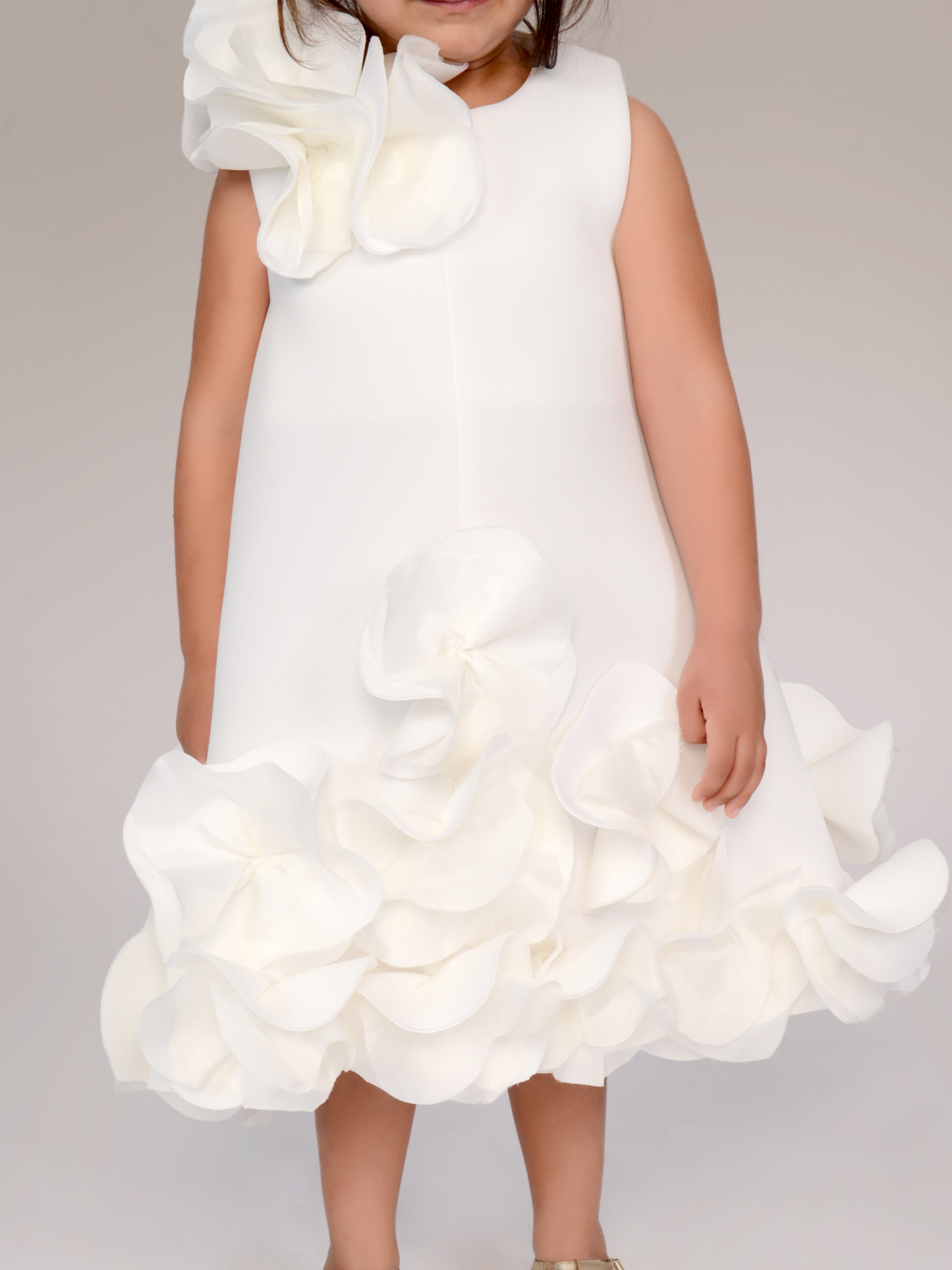 The Petal 3D Floral Girls Dress