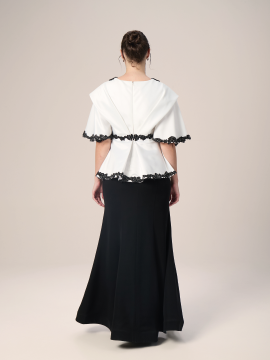 The Classic Look Taffeta and Moroccan Crepe Evening Dress