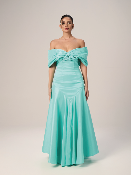 The Twist Shantung Evening Dress