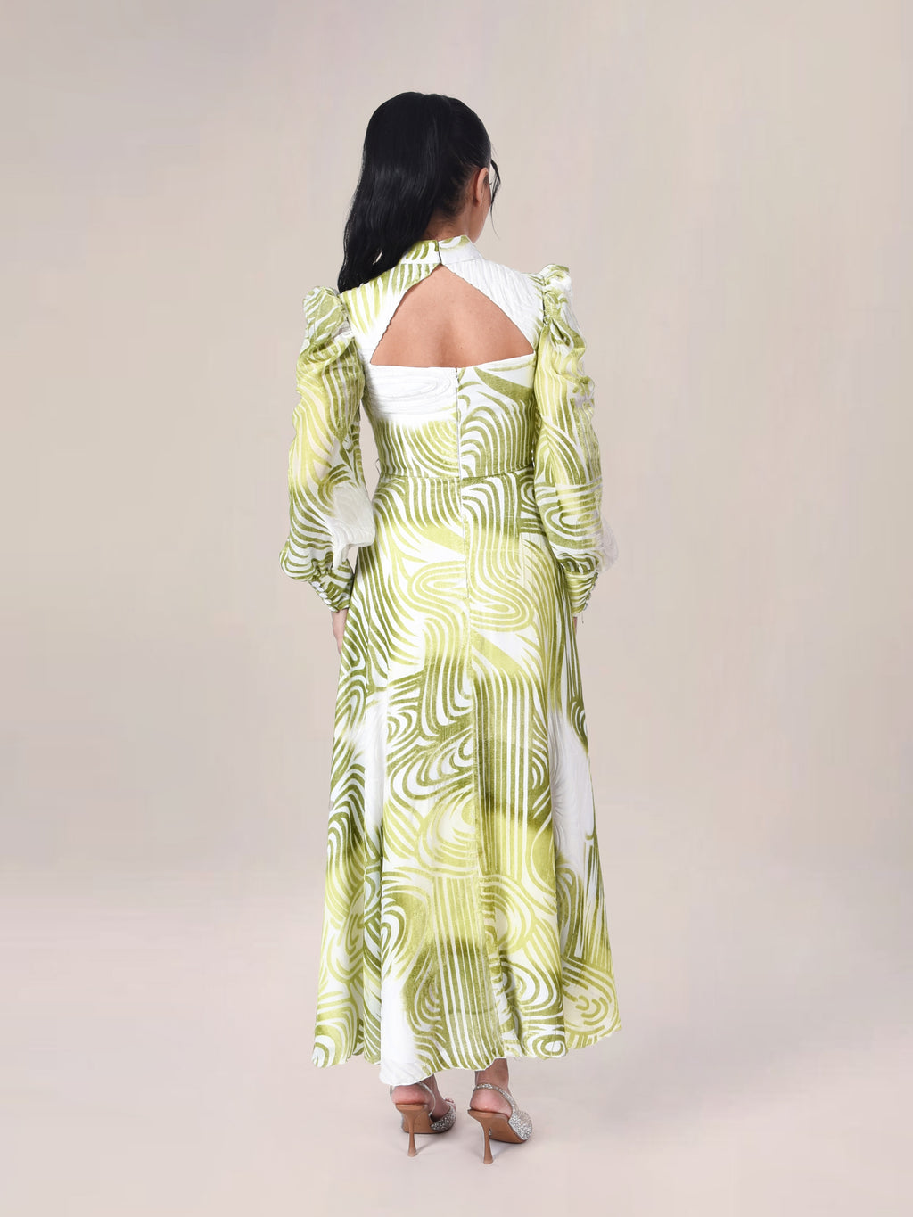 The Motion Burnout Velvet Evening Dress
