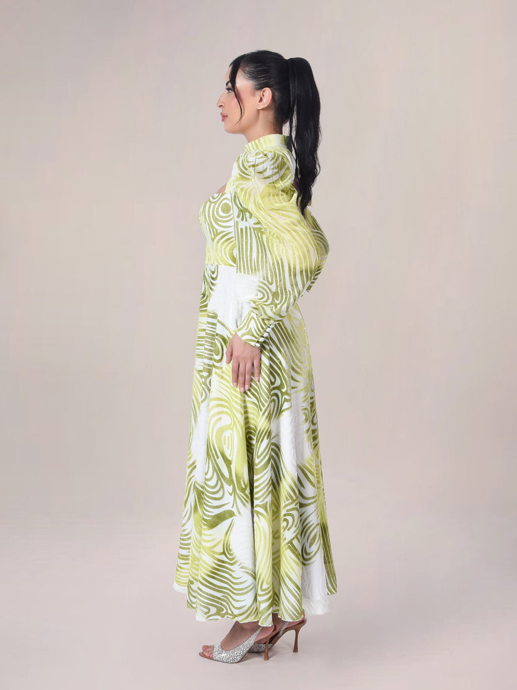 The Motion Burnout Velvet Evening Dress