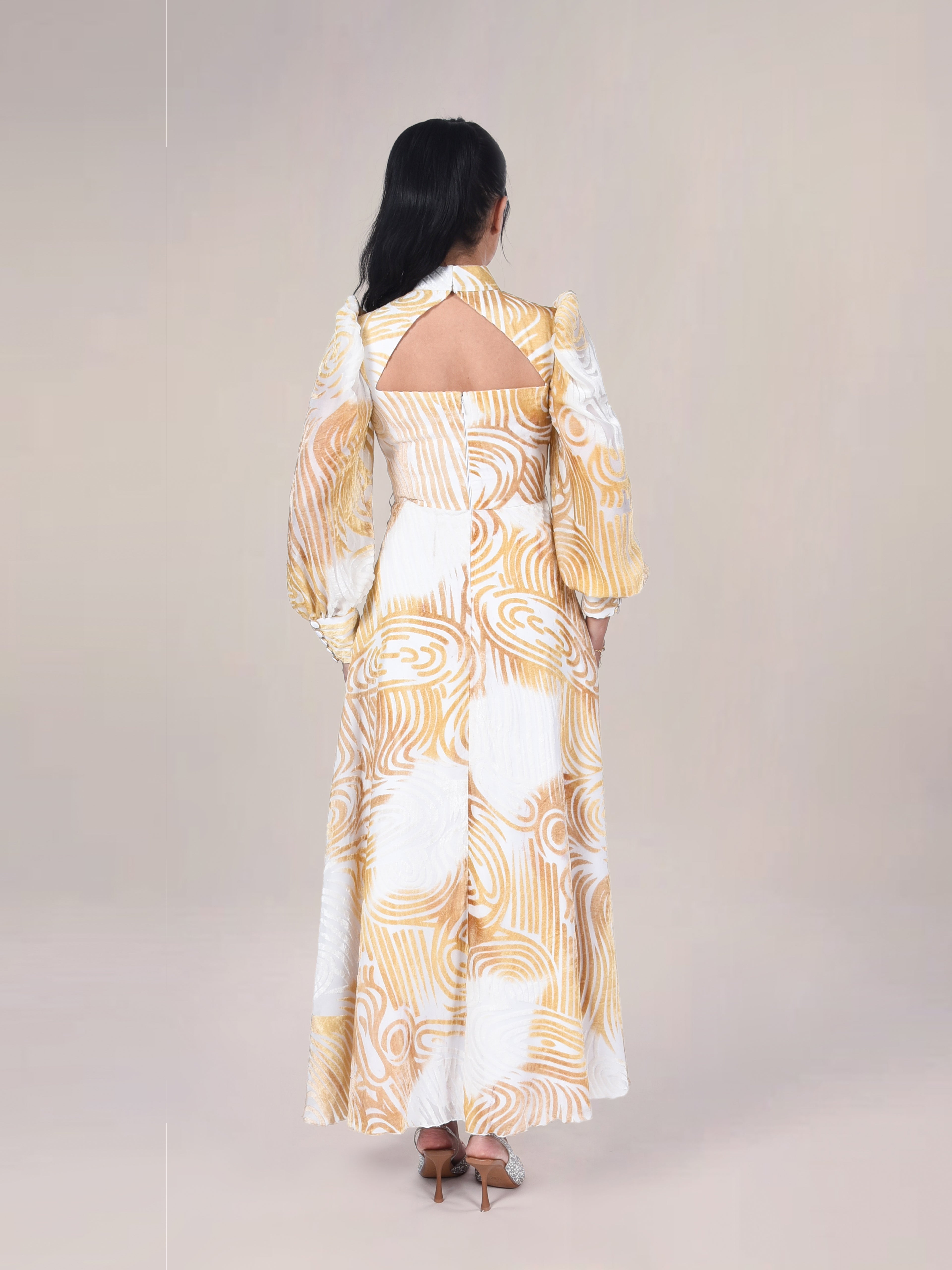 The Motion Burnout Velvet Evening Dress