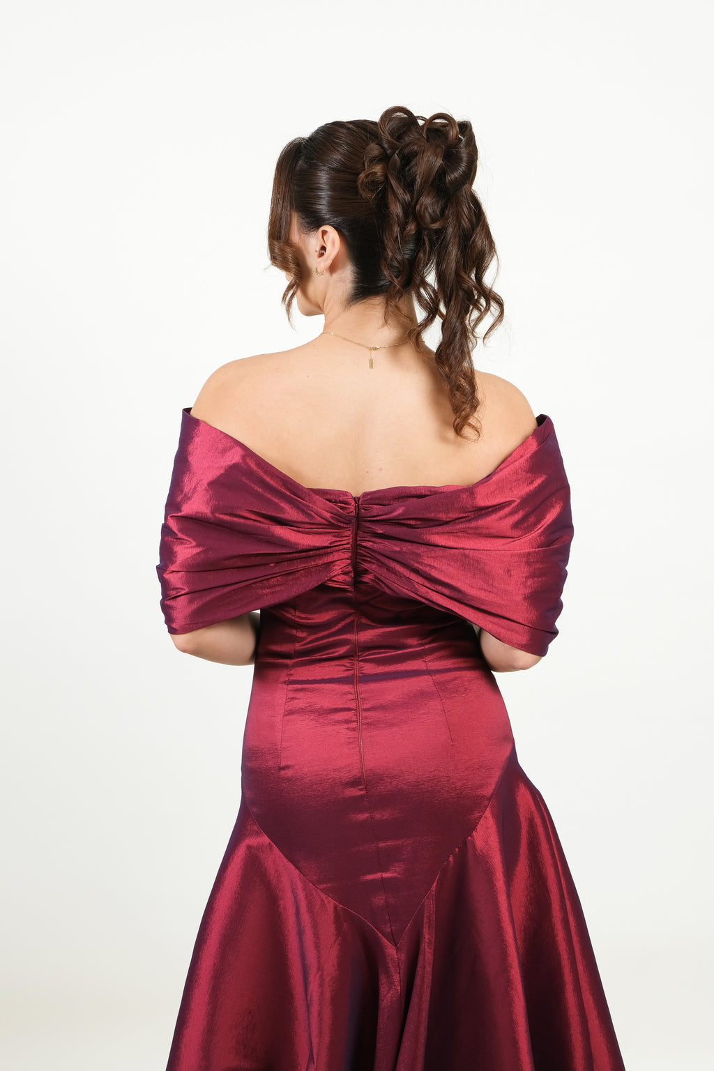 The Twist Shantung Evening Dress
