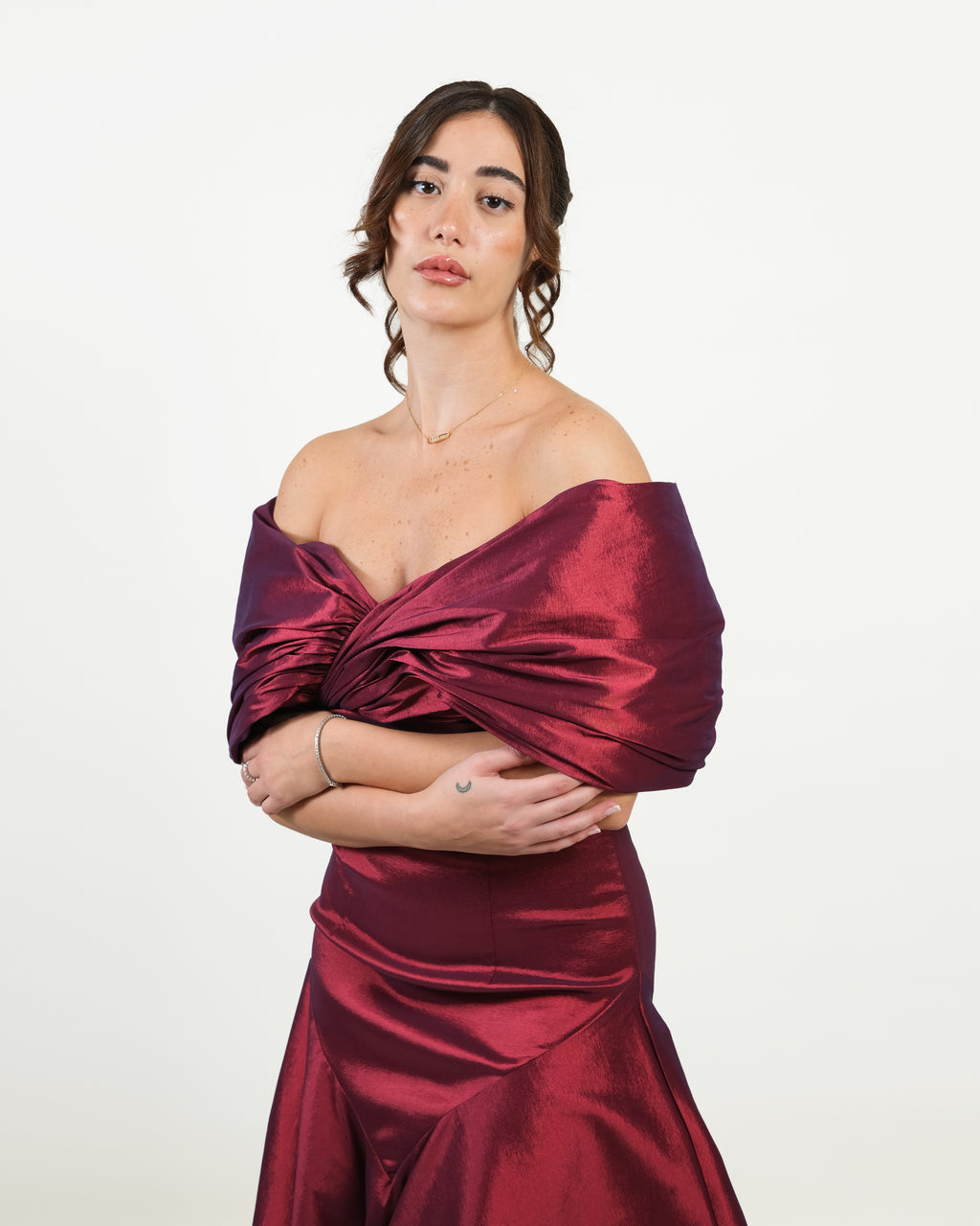 The Twist Shantung Evening Dress