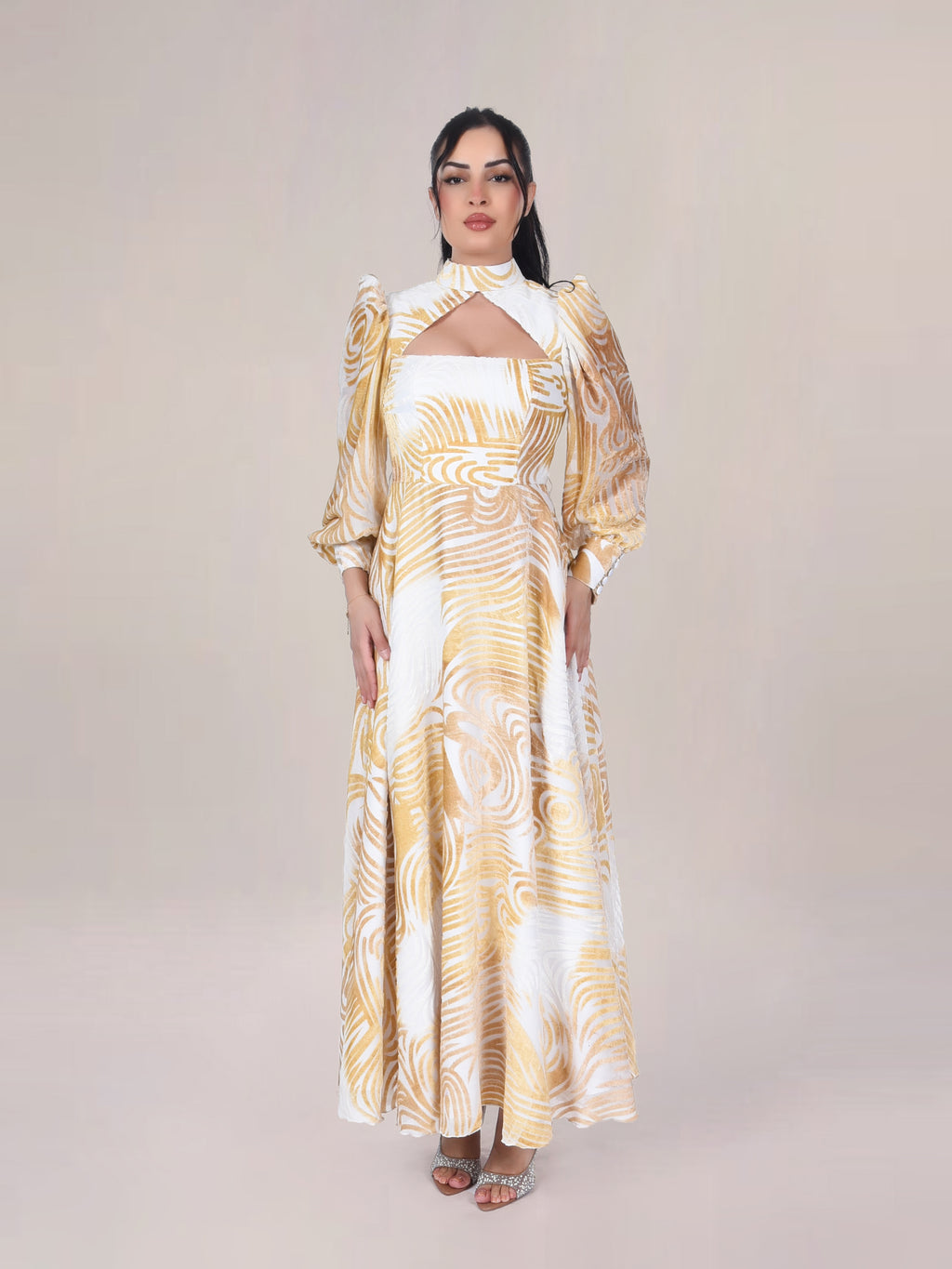 The Motion Burnout Velvet Evening Dress