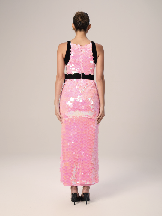 The Velvet Spark Sequin Evening Dress
