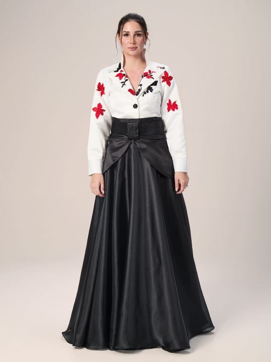 The Celebration Taffeta and Organza Reception Dress