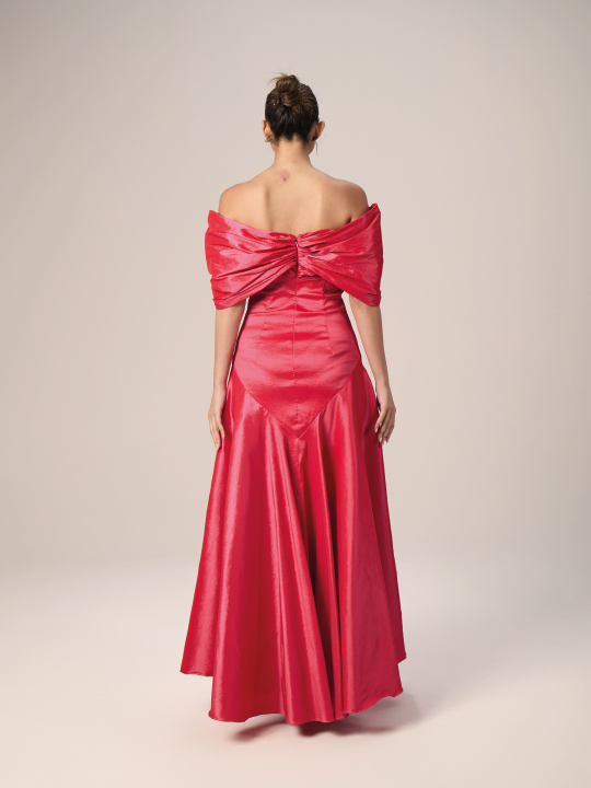 The Twist Shantung Evening Dress