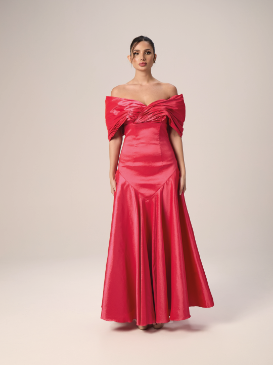 The Twist Shantung Evening Dress