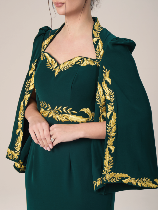 The Golden Line Moroccan Crepe Evening Dress