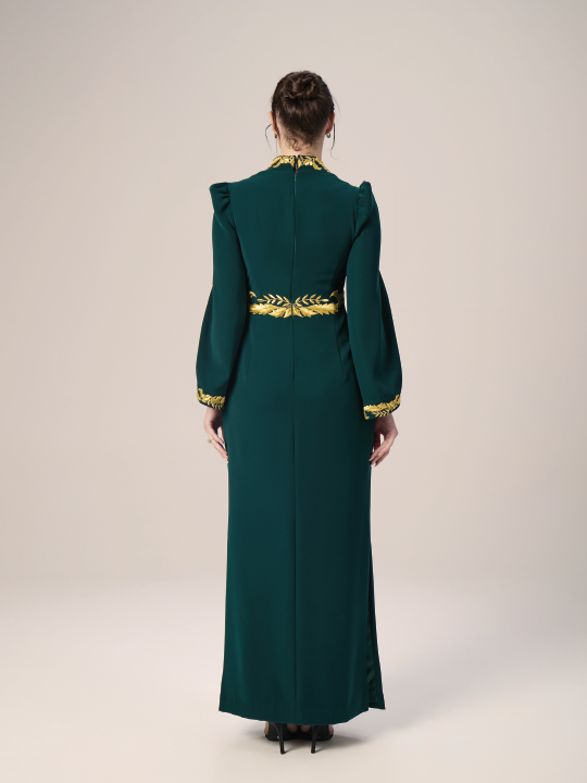 The Golden Line Moroccan Crepe Evening Dress
