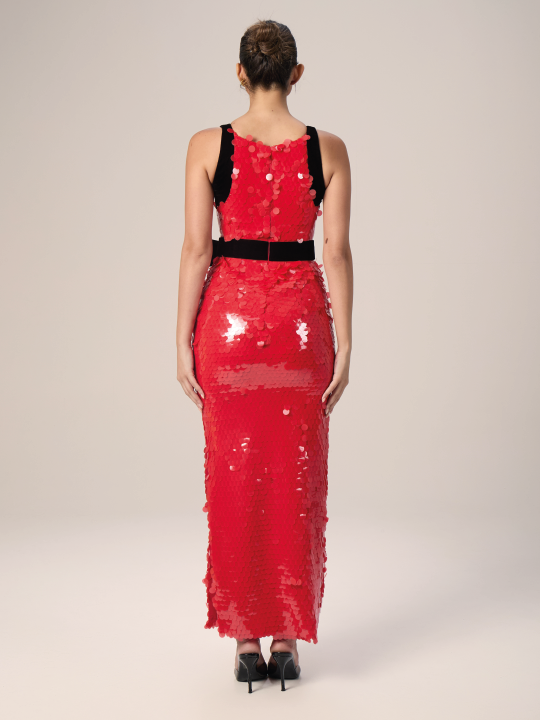 The Velvet Spark Sequin Evening Dress