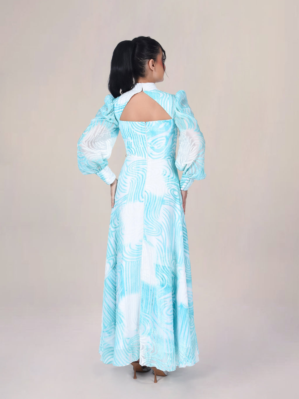 The Motion Burnout Velvet Evening Dress