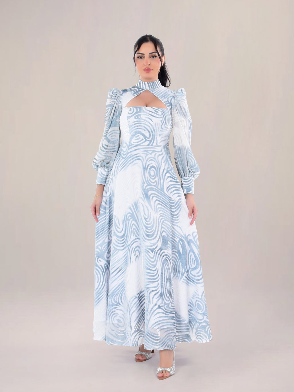 The Motion Burnout Velvet Evening Dress