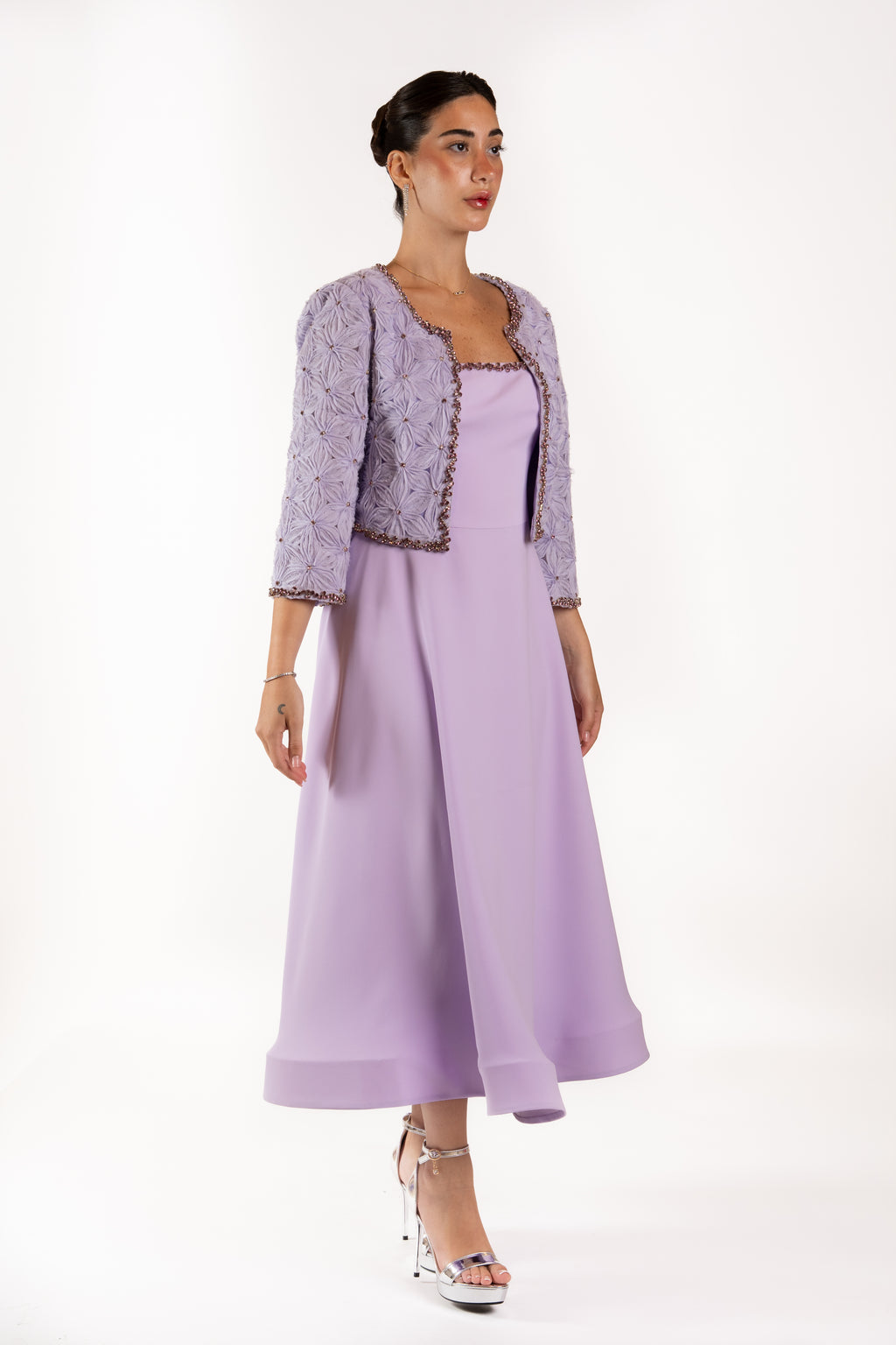 The Graceful Silhouette Moroccan Crepe A-Line Dress