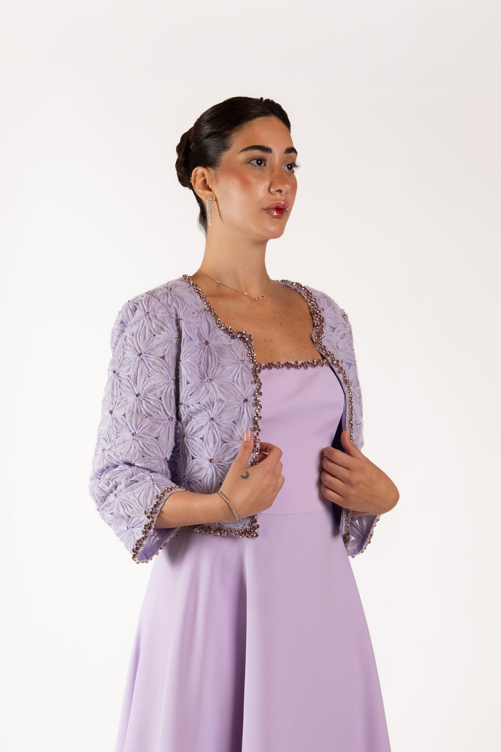 The Graceful Silhouette Moroccan Crepe A-Line Dress