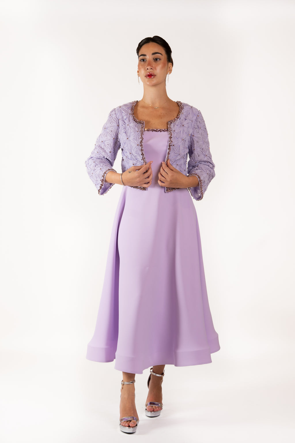 The Graceful Silhouette Moroccan Crepe A-Line Dress