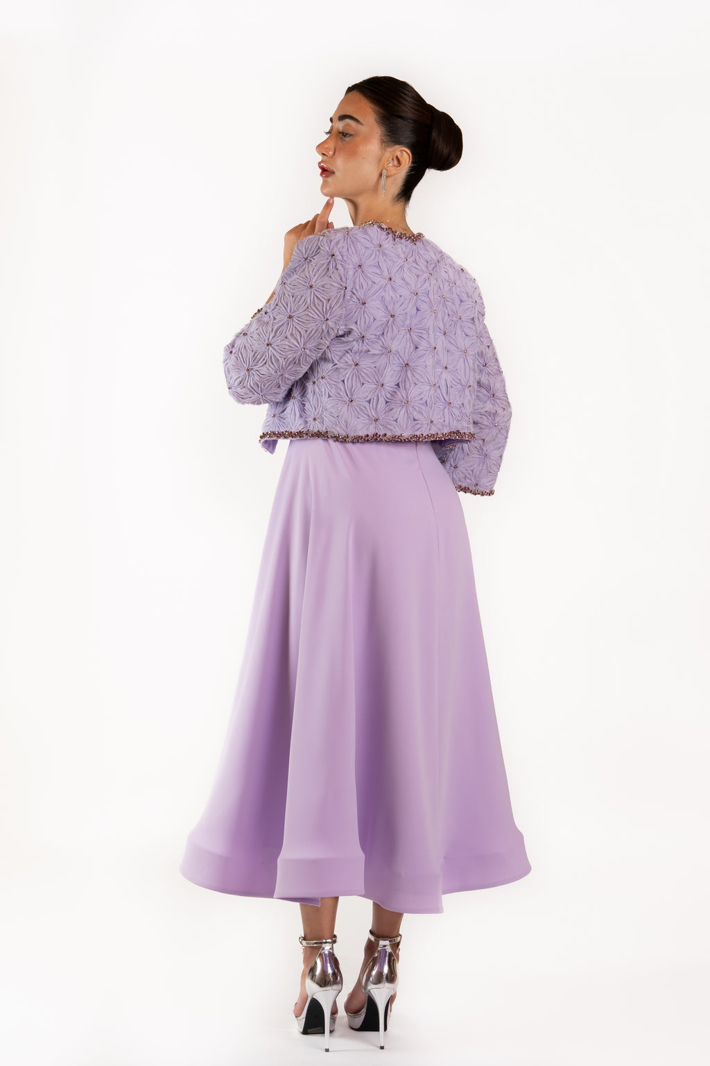 The Graceful Silhouette Moroccan Crepe A-Line Dress