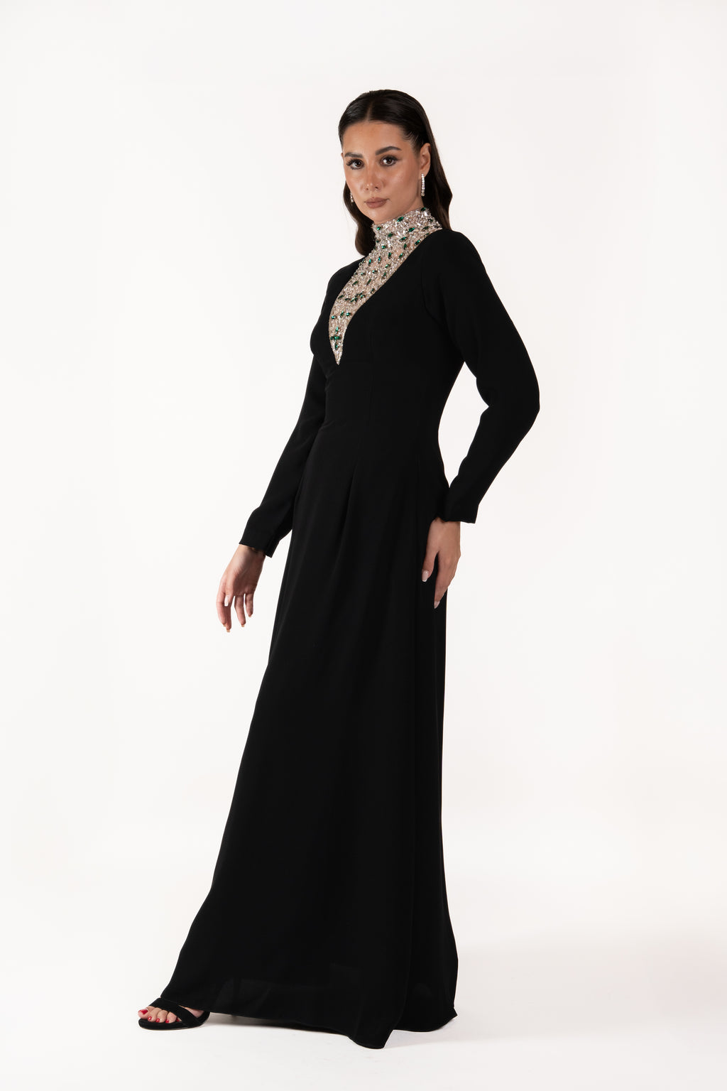 The Presence Moroccan Crepe Evening Dress