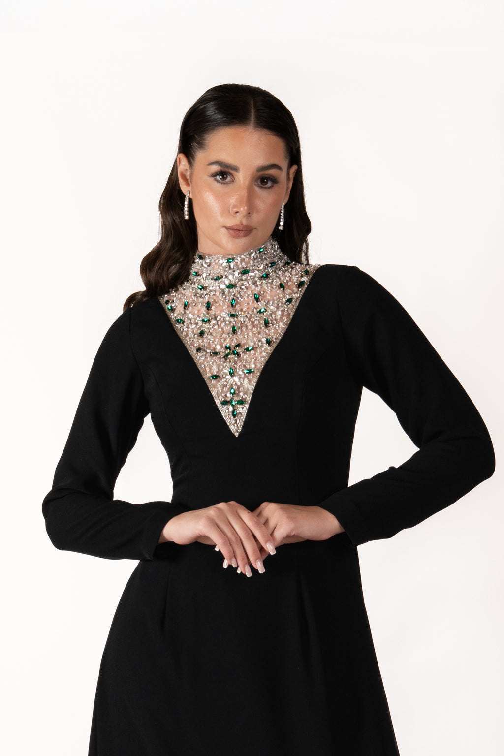 The Presence Moroccan Crepe Evening Dress