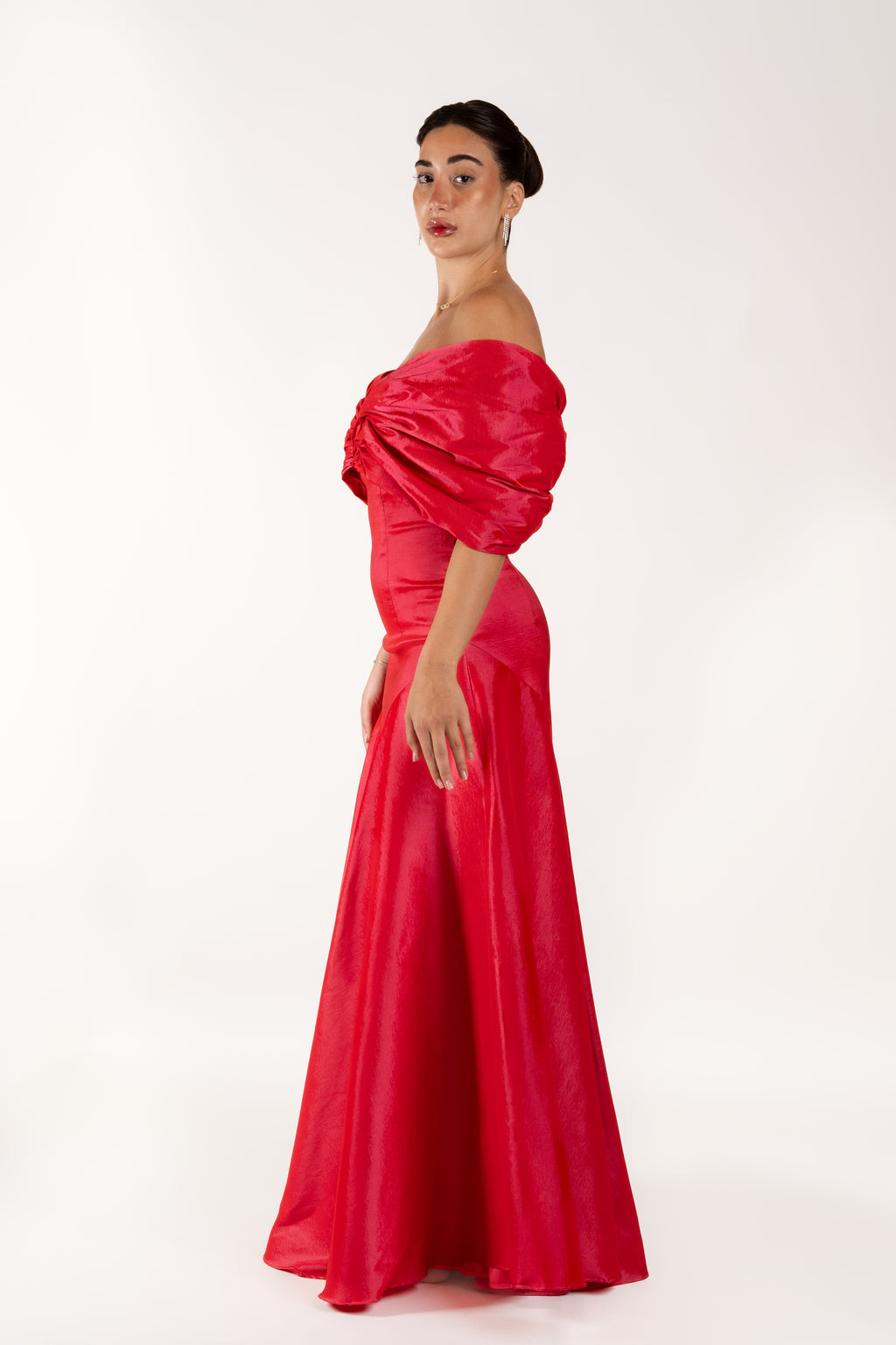 The Twist Shantung Evening Dress