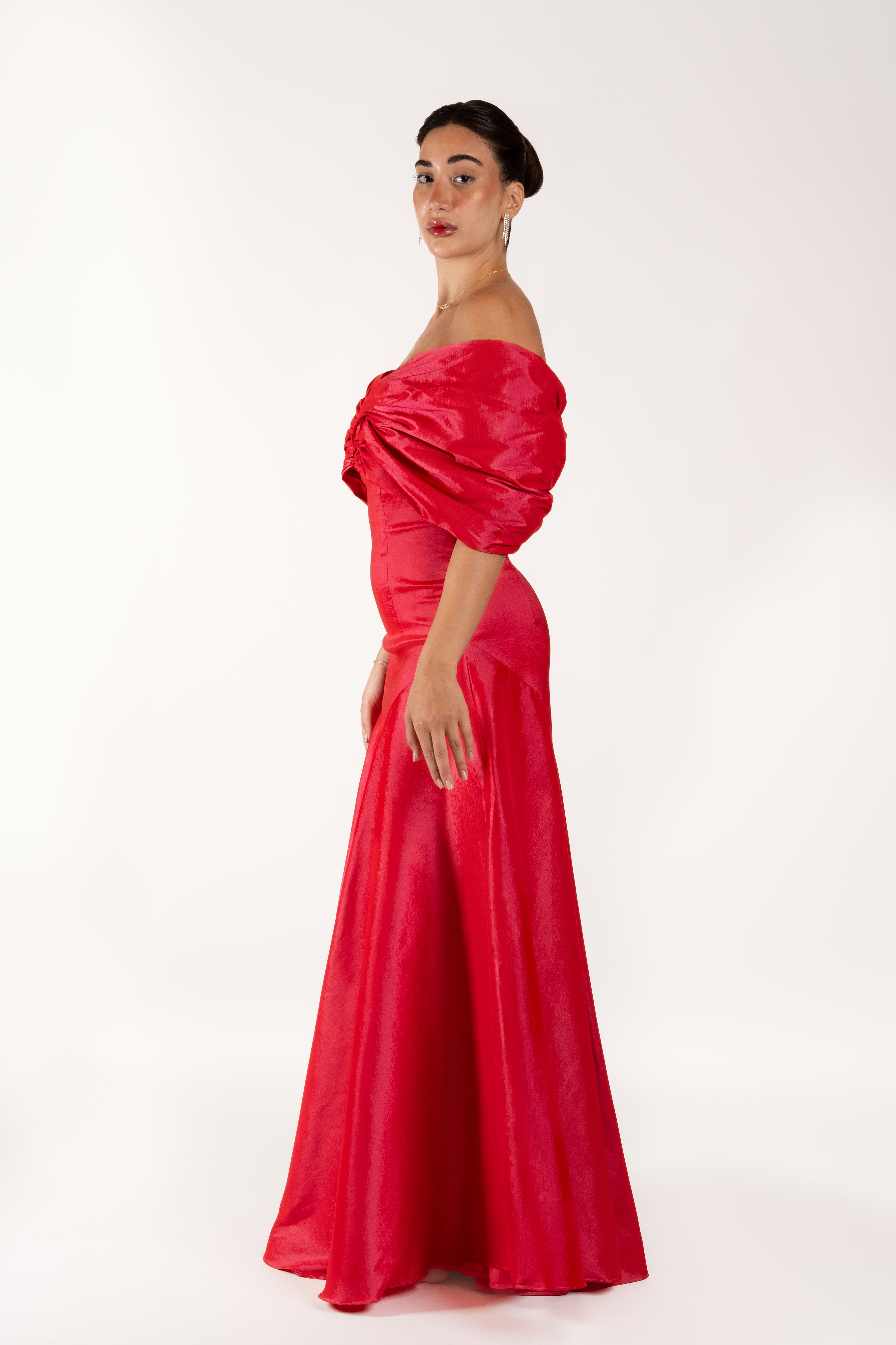 The Twist Shantung Evening Dress