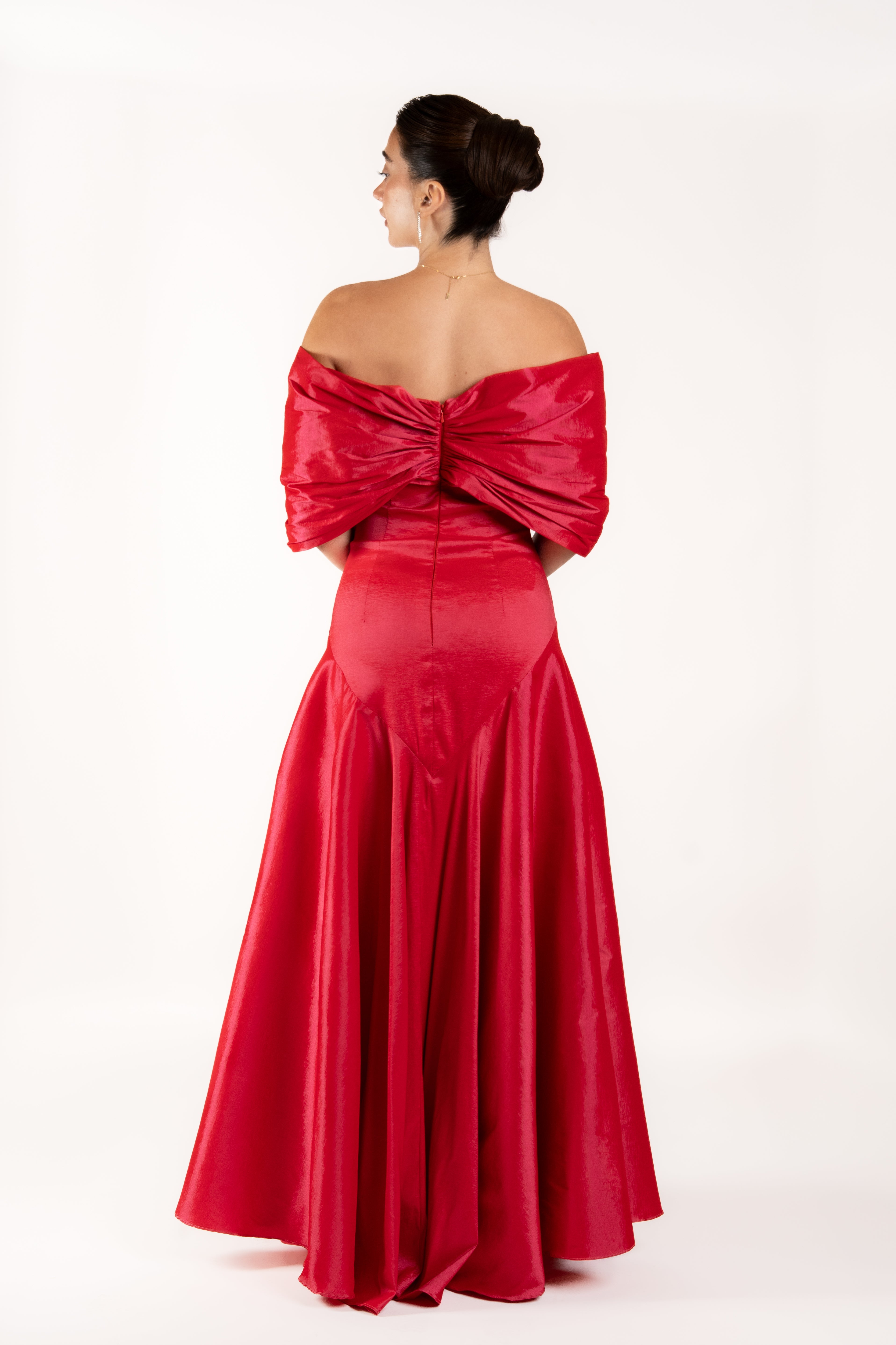 The Twist Shantung Evening Dress