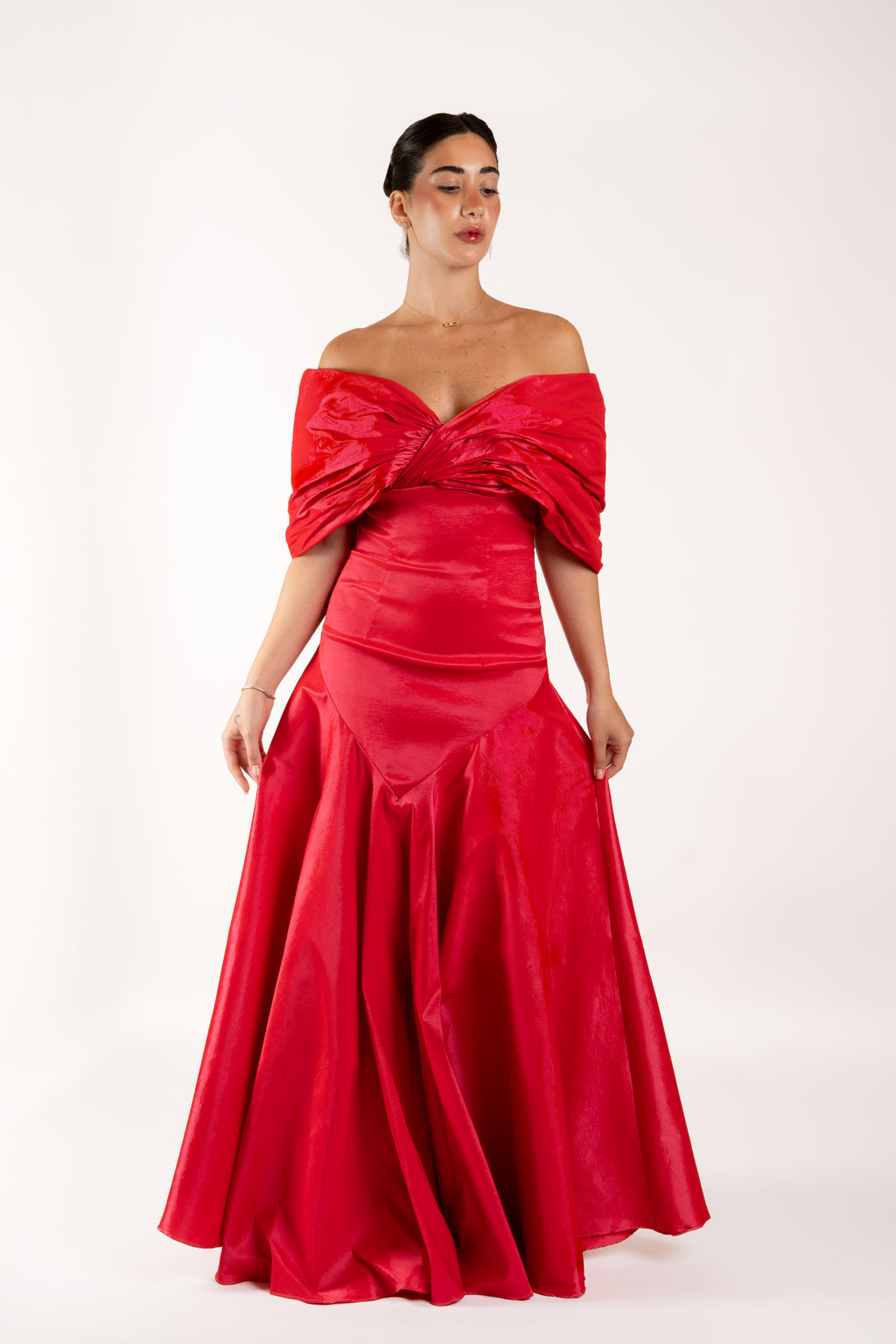 The Twist Shantung Evening Dress