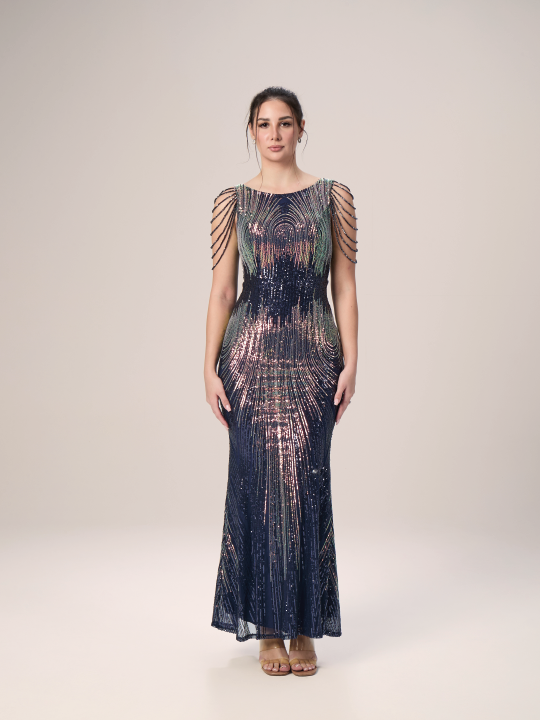 The Midnight Shimmer Sequin Mermaid Evening Dress