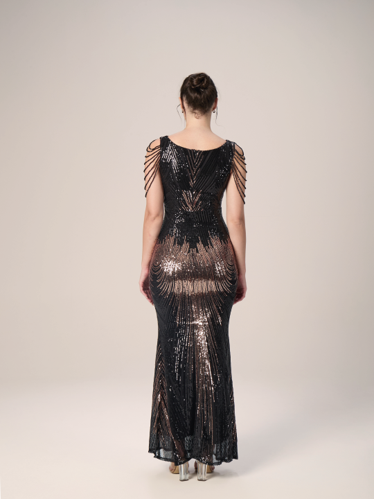 The Midnight Shimmer Sequin Mermaid Evening Dress