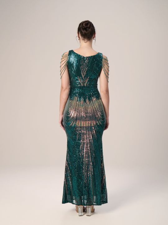 The Midnight Shimmer Sequin Mermaid Evening Dress