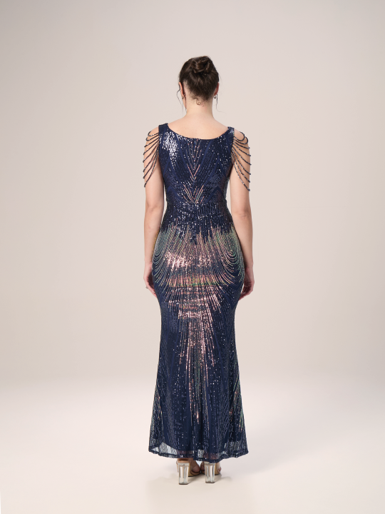 The Midnight Shimmer Sequin Mermaid Evening Dress