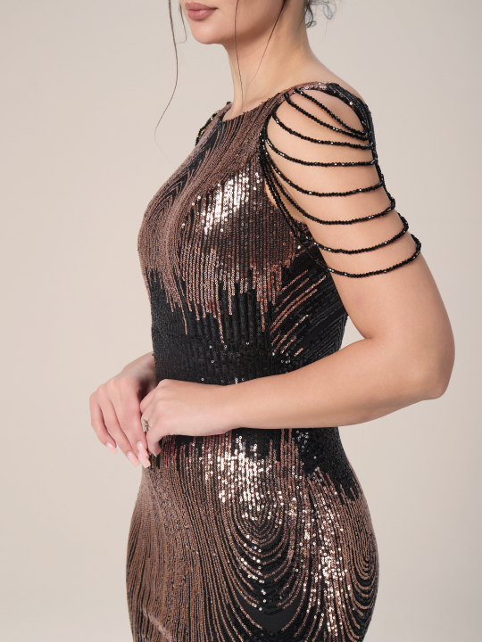 The Midnight Shimmer Sequin Mermaid Evening Dress