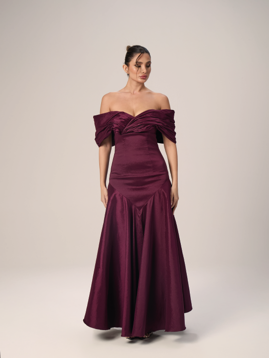 The Twist Shantung Evening Dress