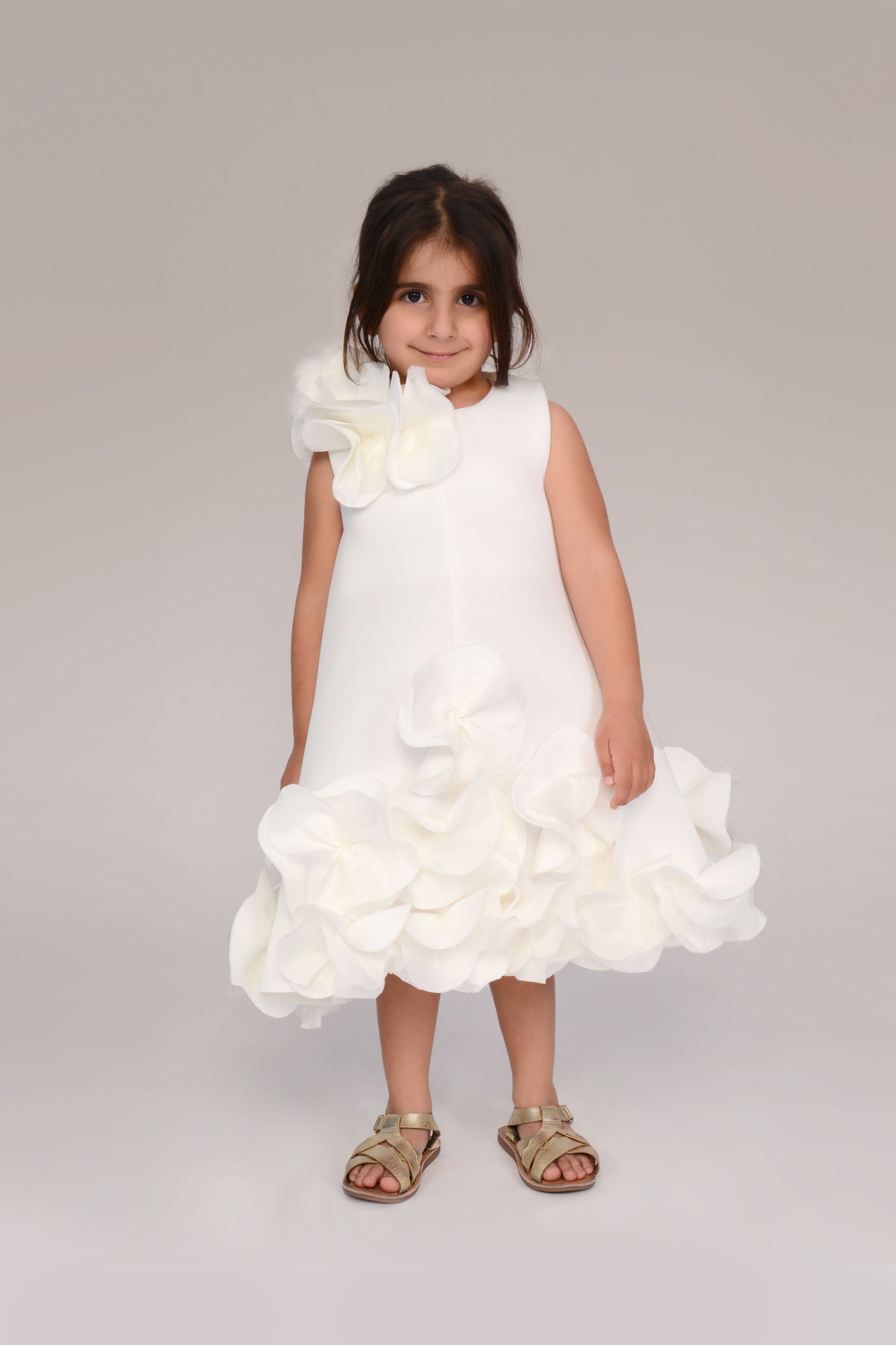 The Petal 3D Floral Girls Dress