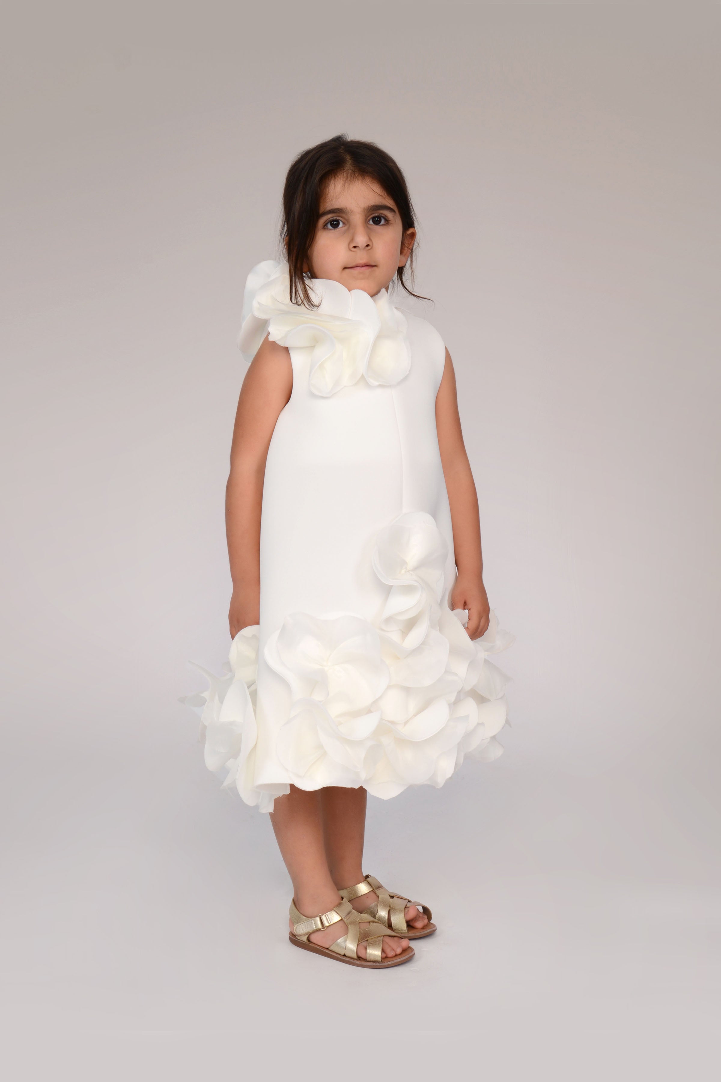 The Petal 3D Floral Girls Dress