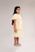 The Little Swan Textured Girls Dress