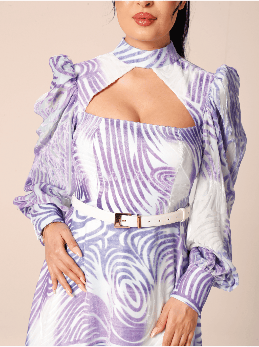 The Motion Burnout Velvet Evening Dress