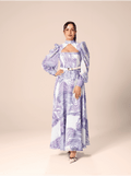The Motion Burnout Velvet Evening Dress