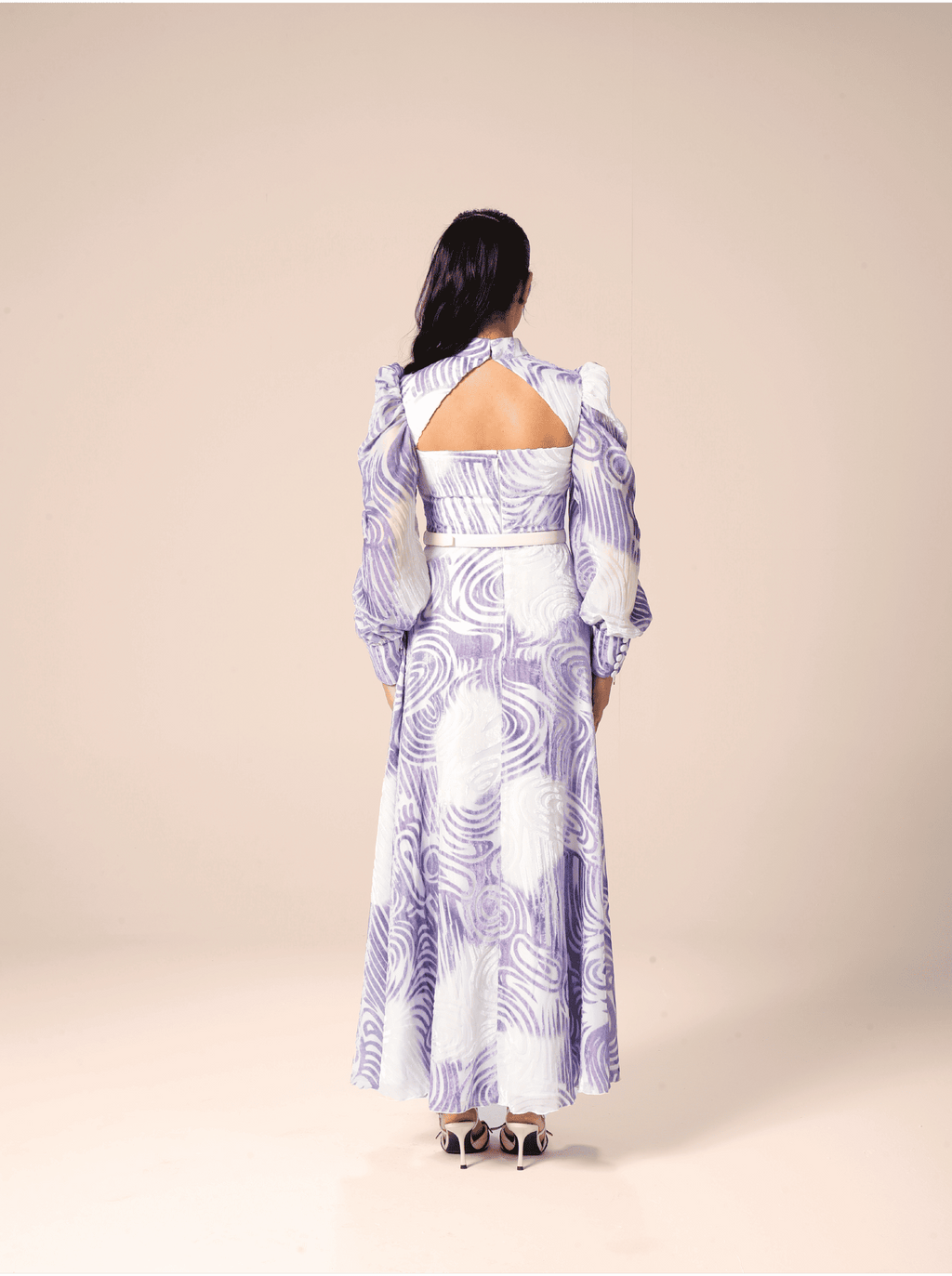 The Motion Burnout Velvet Evening Dress