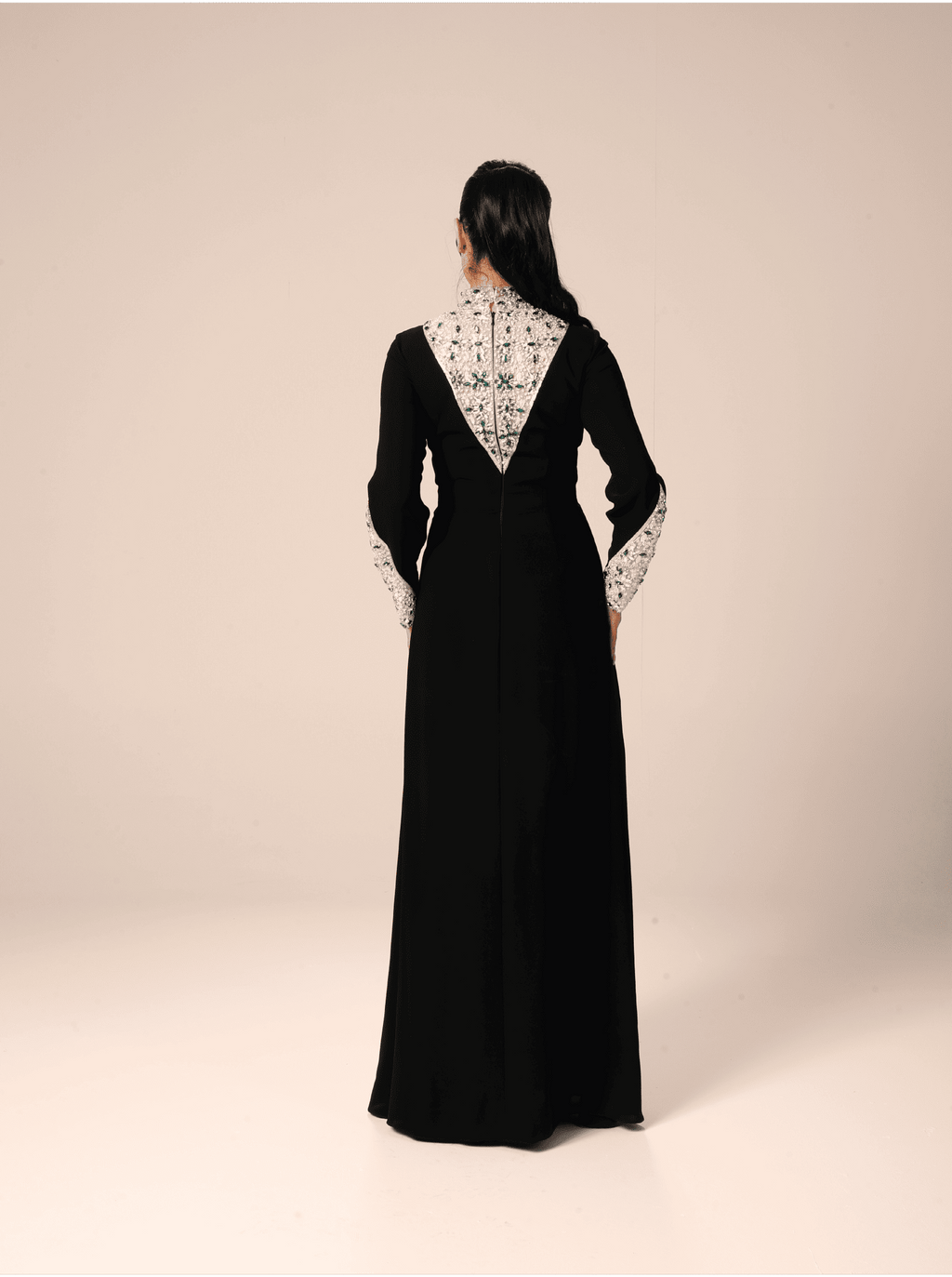 The Virelle Morocco Crepe Maxi Evening Dress